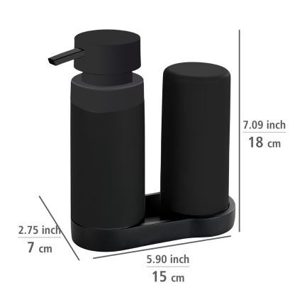 WENKO 69753800 - Organizér EASY SQUEEZ-E 15x18 cm čierny