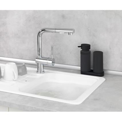 WENKO 69753800 - Organizér EASY SQUEEZ-E 15x18 cm čierny