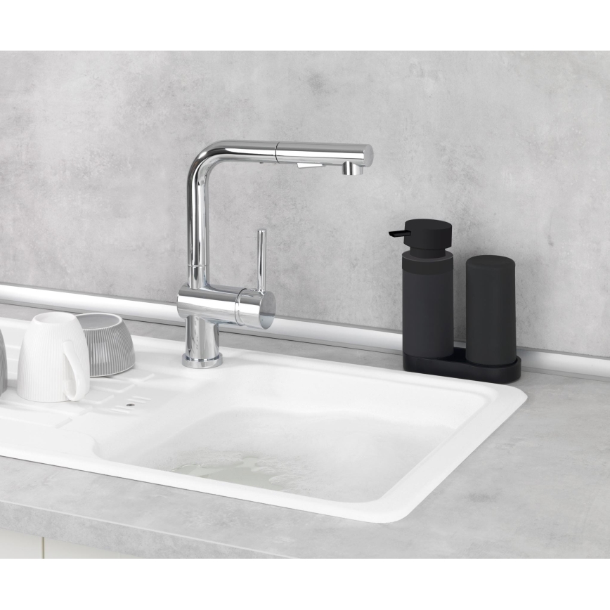 WENKO 69753800 - Organizér EASY SQUEEZ-E 15x18 cm čierny