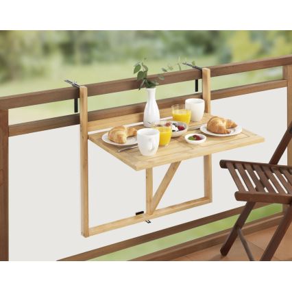 WENKO 69806800 - Stôl WAIKIKI 64x65 cm biela/hnedá