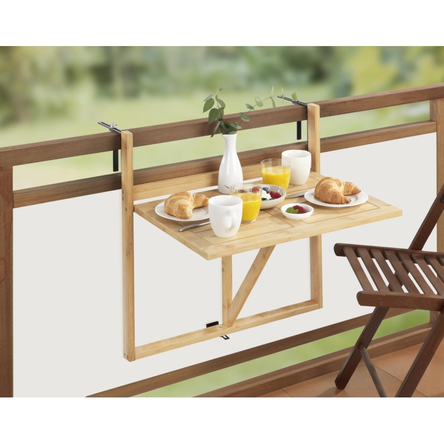 WENKO 69806800 - Stôl WAIKIKI 64x65 cm biela/hnedá