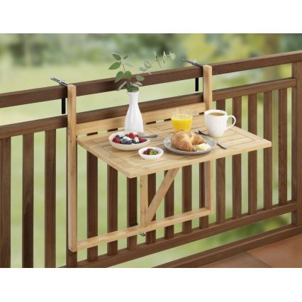 WENKO 69806800 - Stôl WAIKIKI 64x65 cm biela/hnedá
