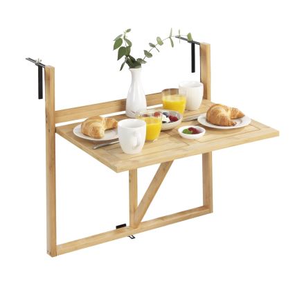 WENKO 69806800 - Stôl WAIKIKI 64x65 cm biela/hnedá