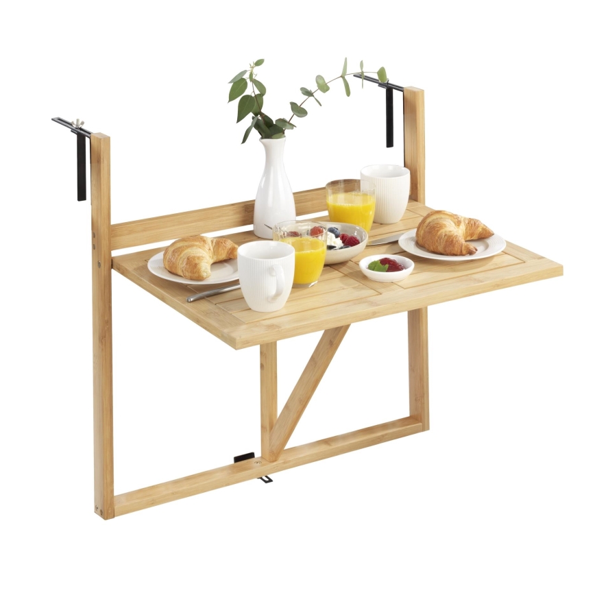WENKO 69806800 - Stôl WAIKIKI 64x65 cm biela/hnedá