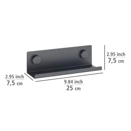 WENKO 71145800 - Stojan JET 25 x 7,5 cm čierny