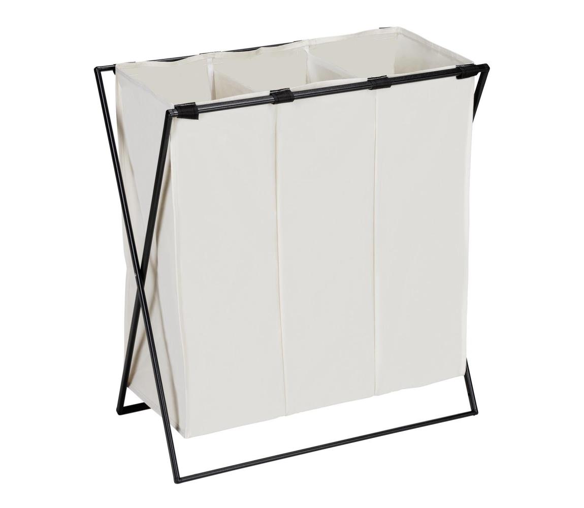 WENKO 71298800 - Kôš na prádlo TRIO 69x76 cm krémová/čierna 71298800