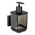 WENKO 71444800 - Dávkovač mydla VACUUM-LOC QUADRO ED 7,5x16 cm čierny