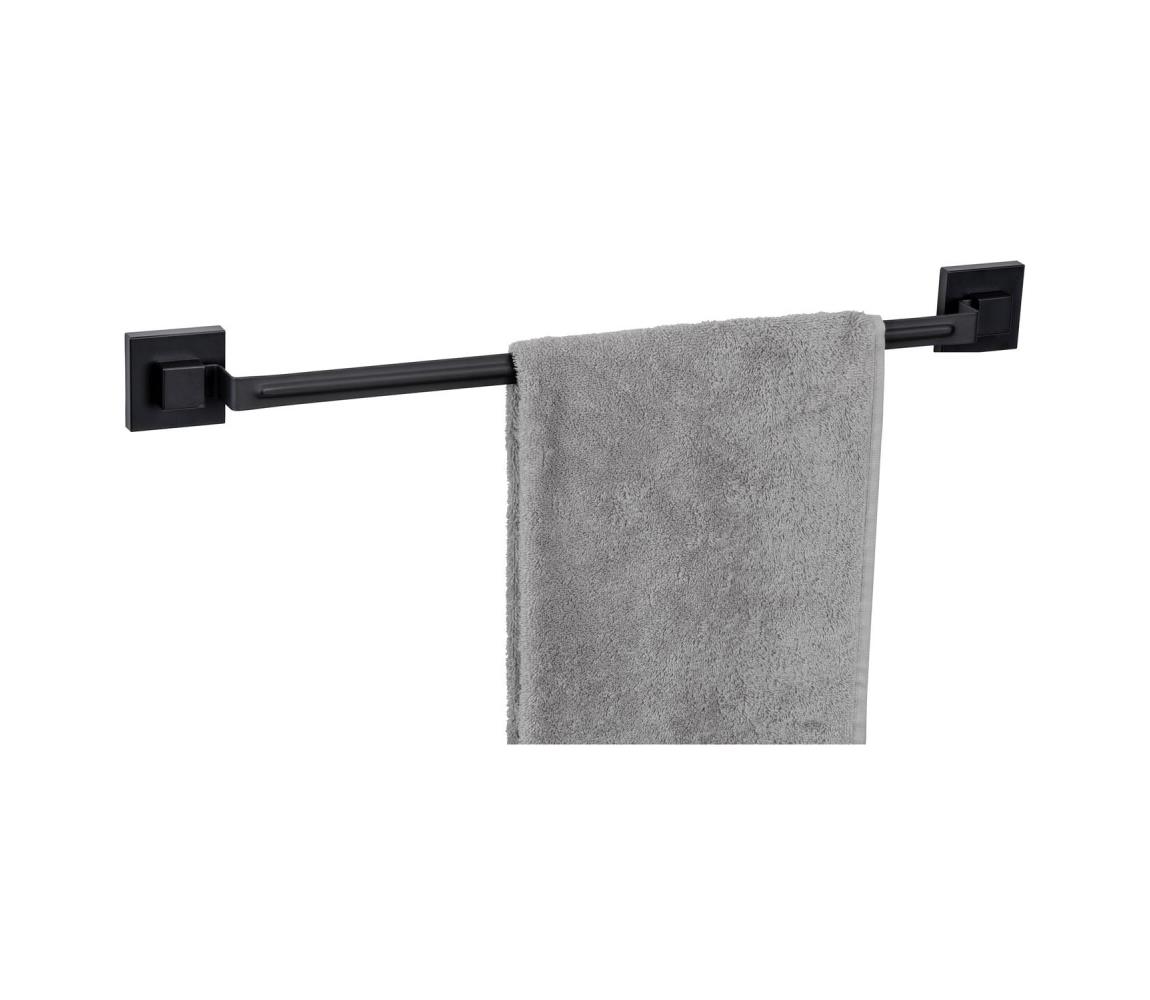 WENKO 71445800 - Tyč na uteráky VACUUM-LOC QUADRO ED 60,5x6 cm čierna 71445800