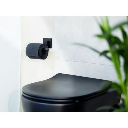 WENKO 71447800 - Držiak toaletného papiera VACUUM-LOC QUADRO ED 14x11 cm čierny