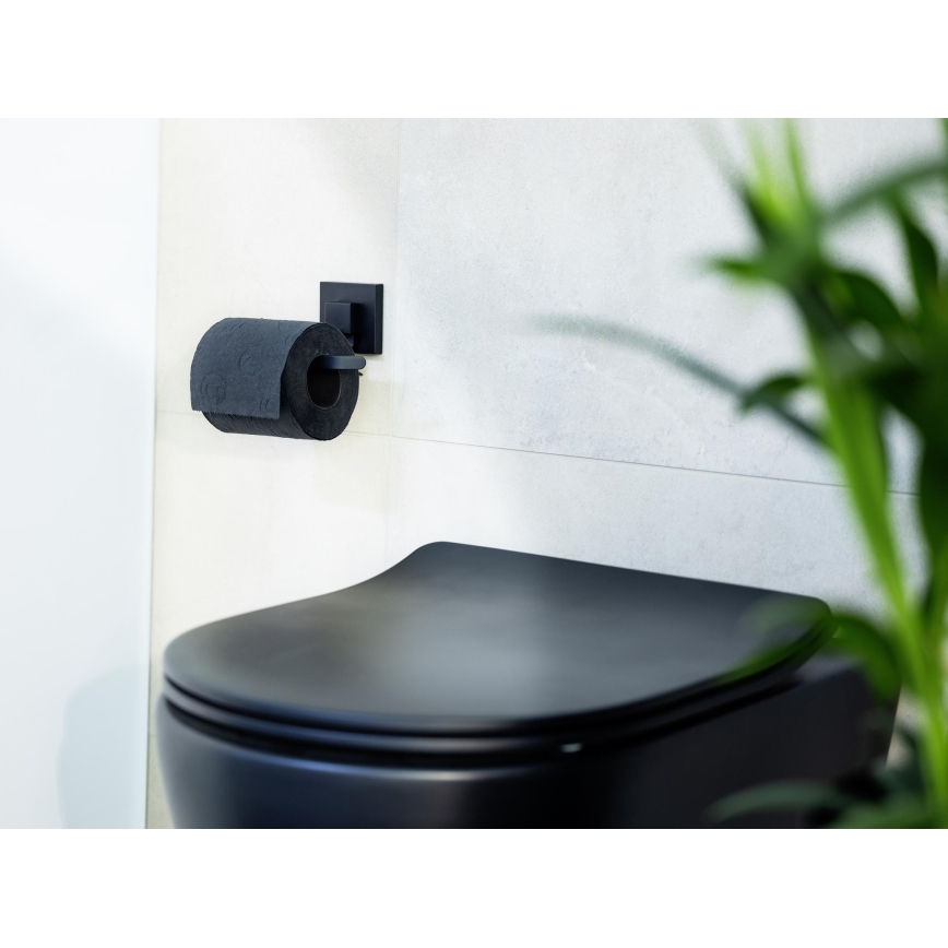 WENKO 71447800 - Držiak toaletného papiera VACUUM-LOC QUADRO ED 14x11 cm čierny