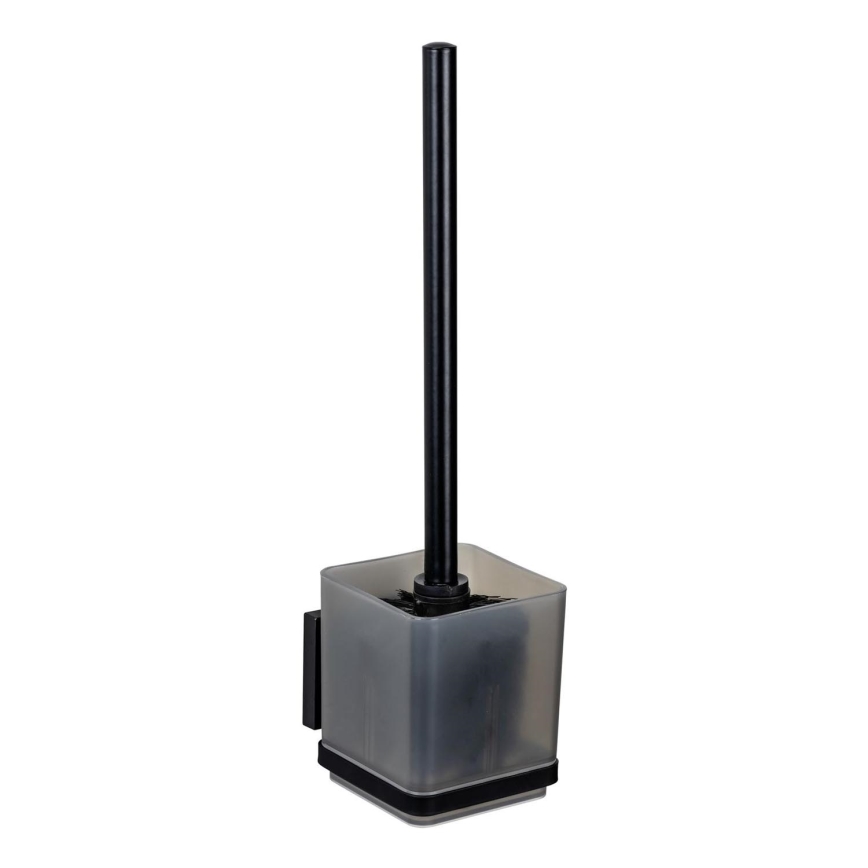 WENKO 71450800 - WC sada VACUUM-LOC QUADRO ED 9,5x37 cm čierna