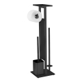 WENKO 71558800 - WC súprava DEBAR 21x70,5 cm nerez/čierna