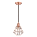 Westinghouse 6105240 - Luster na lanku NATHAN 1xE27/60W/230V pr. 19 cm medený