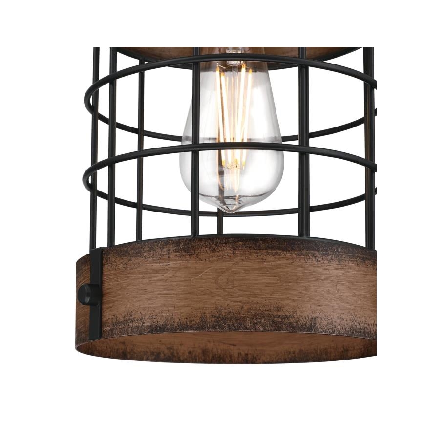 Westinghouse 61179 - Luster na lanku LANGSTON 1xE27/60W/230V barnwood