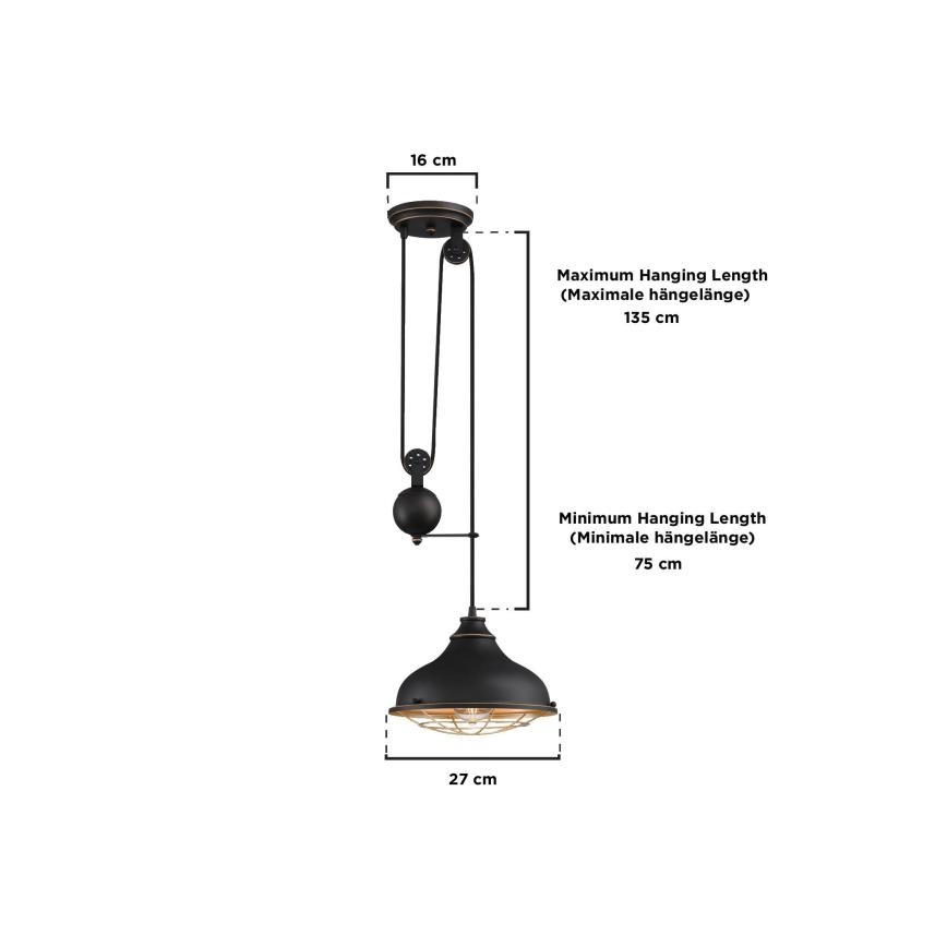 Westinghouse 61249 - Luster na lanku CHAVES 1xE27/60W/230V