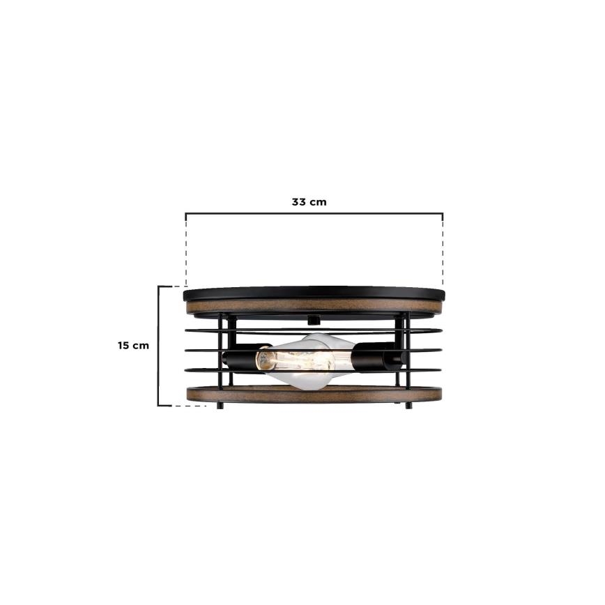 Westinghouse 61250 - Stropné svietidlo ACKTON 2xE27/60W/230V barnwood