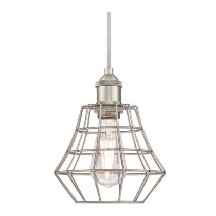 Westinghouse 6337240 - Luster na lanku NATHAN 1xE27/60W/230V pr. 19 cm strieborná