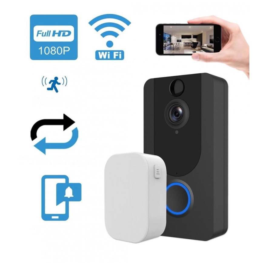 Wi-Fi bezdrôtový zvonček s kamerou 1080p IP64