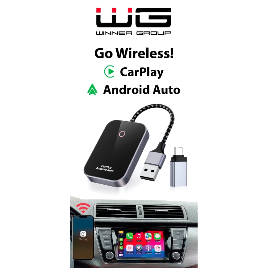 Winner Group-Adaptér GoWireless! na bezdrôtové pripojenie CarPlay a Android Auto