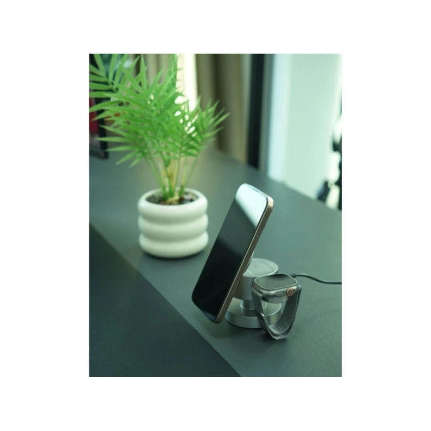 Winner Group - Bezdrôtová nabíjačka 4v1 MUSH8OOM 27W antracit