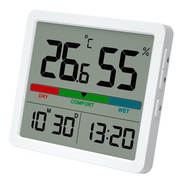 Winner Group - Digitálny teplomer s LCD displejom a vlhkomerom 2xCR2032 biela