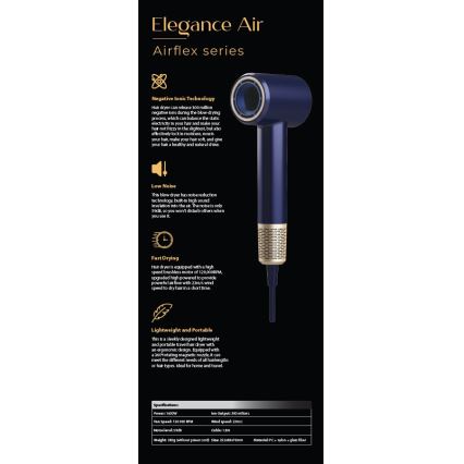 Winner Group - Fén s ionizátorom Elegance Air 1600W/230V modrá