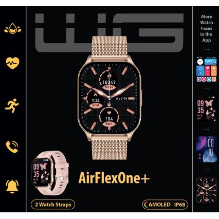 Winner Group - Inteligentné hodinky AirFlexOne+ 300 mAh IP68 zlatá