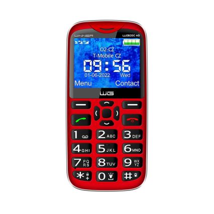 Winner Group - Mobilný telefón pre seniorov 1600 mAh červená