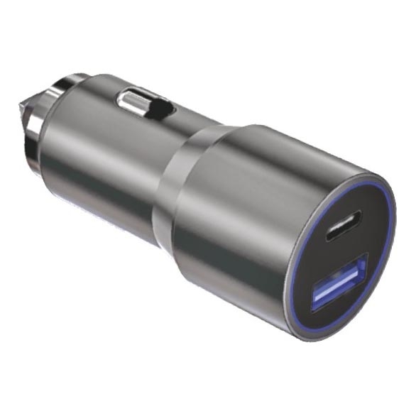 Winner Group - Nabíjačka do auta 1xUSB-C + 1xUSB-A Power Delivery 58,5W strieborná