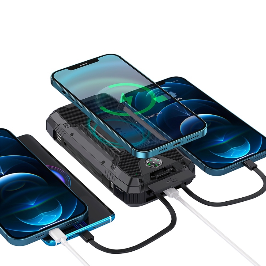 Winner Group - Powerbanka s bezdrôtovým nabíjaním a solárnym panelom 20000 mAh 20W PD