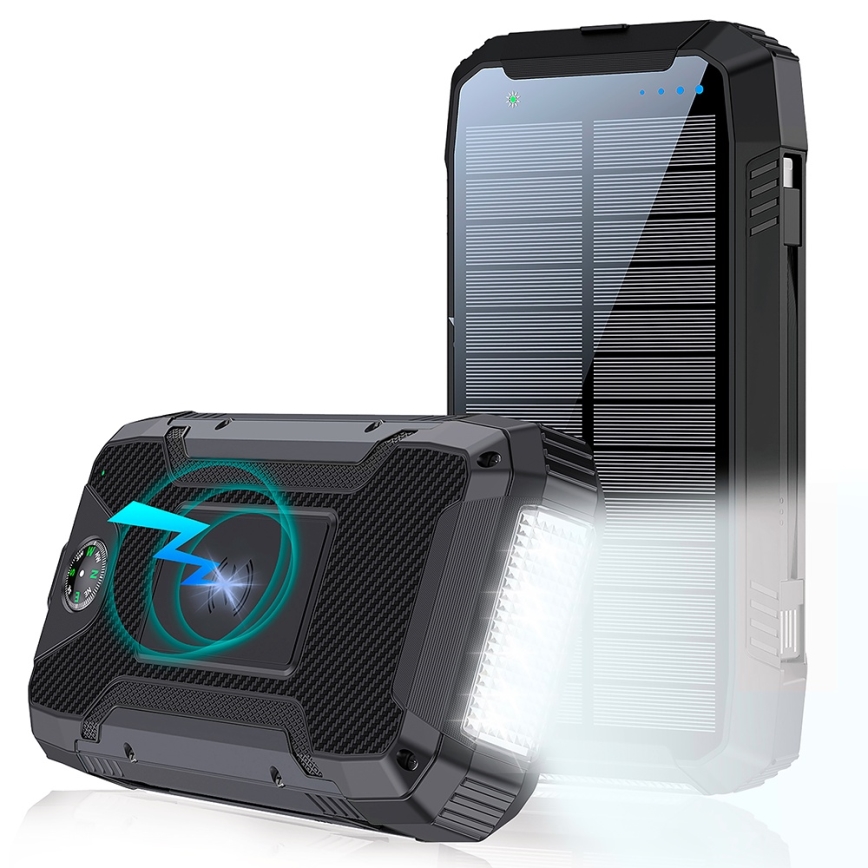 Winner Group - Powerbanka s bezdrôtovým nabíjaním a solárnym panelom 20000 mAh 20W PD