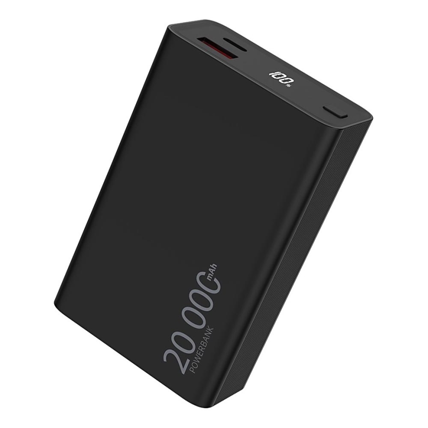 Winner Group - Powerbanka s displejom 20000 mAh 20W Power Delivery čierna