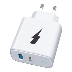 Winner Group - Rychlonabíjací adaptér 1xUSB-C + 1xUSB-A Power Delivery 38W biela