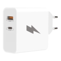 Winner Group - Rychlonabíjací adaptér 1xUSB-C + 1xUSB-A Power Delivery 45W biela