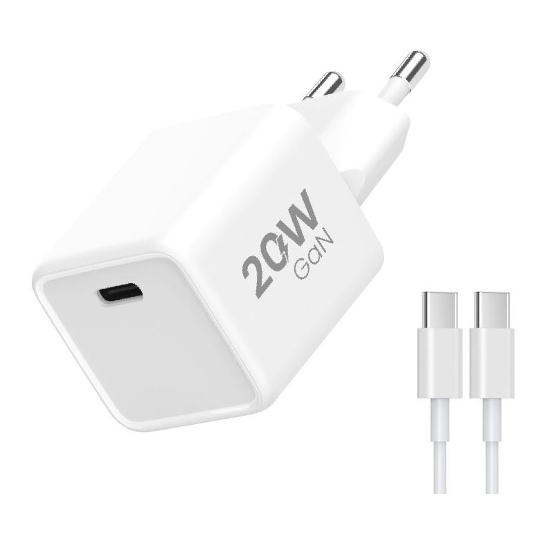 Winner Group- Rychlonabíjací adaptér 1xUSB-C PD 20W + USB kábel USB-C / USB-C 1m