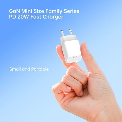 Winner Group- Rychlonabíjací adaptér 1xUSB-C PD 20W + USB kábel USB-C / USB-C 1m