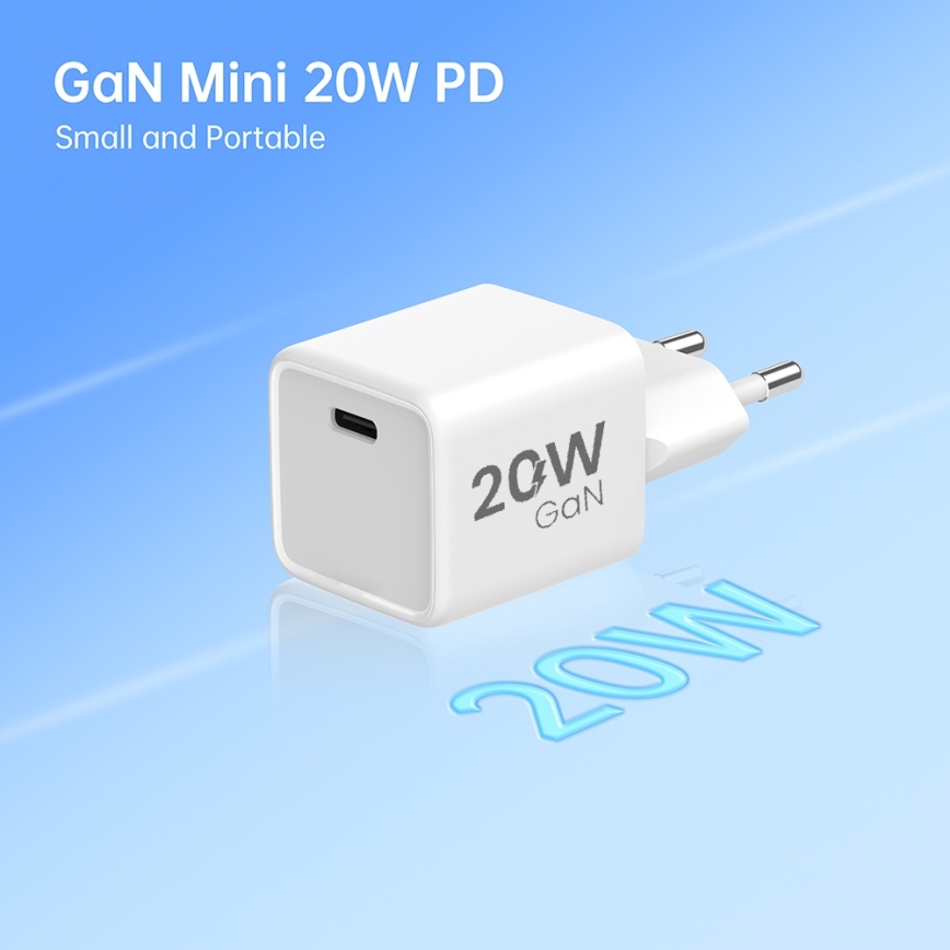 Winner Group- Rychlonabíjací adaptér 1xUSB-C PD 20W + USB kábel USB-C / USB-C 1m
