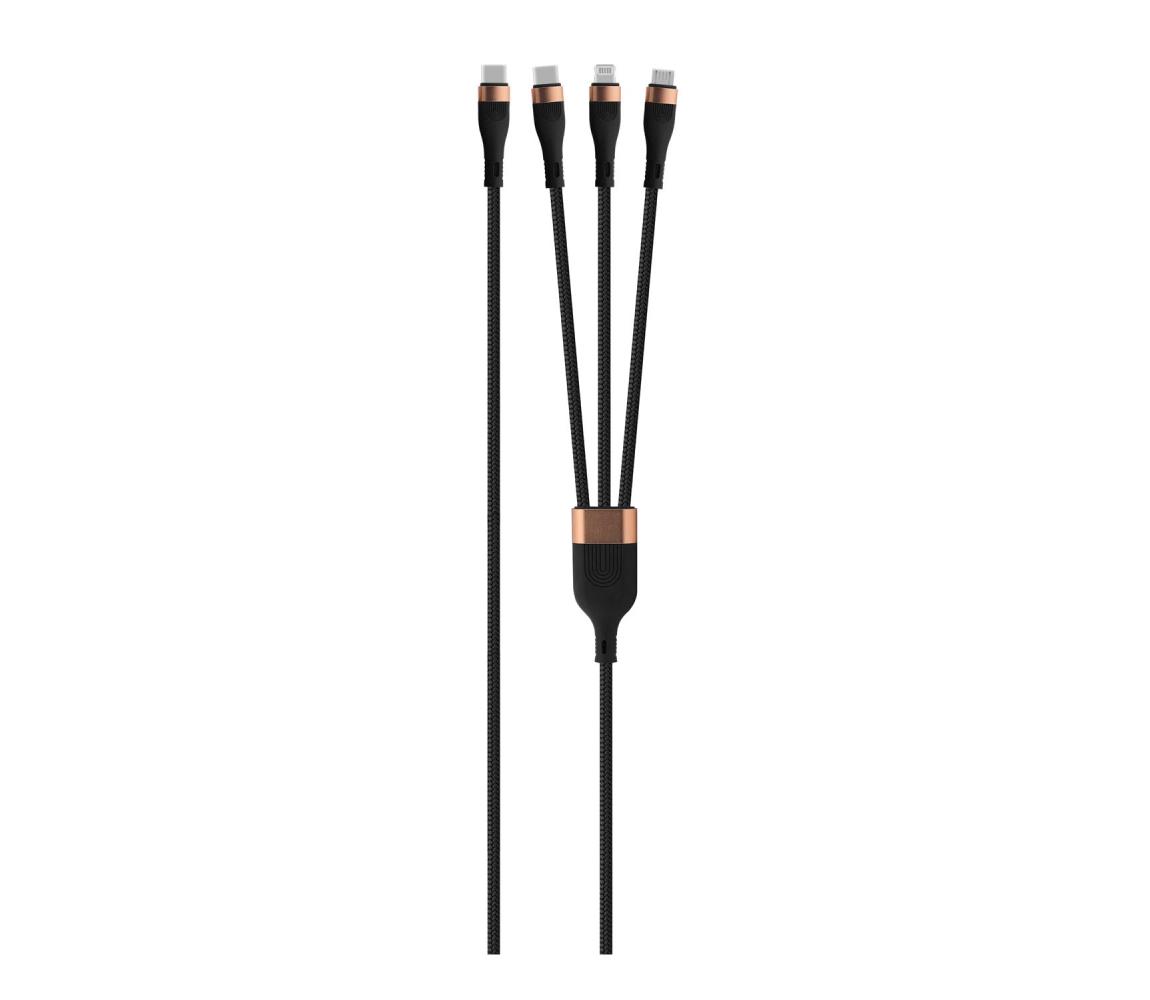 Winner Group Winner Group -USB kábel 3v1 USB-C / Lightning, USB-C a Micro USB 100W 1,5m čierna 
