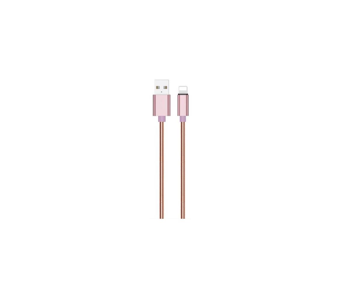 Winner Group - USB kábel Lightning / USB-A 1m ružová WINKALIGHMEPI
