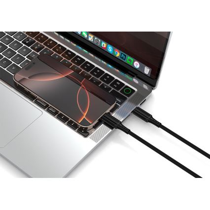 Winner Group - USB kábel USB-C / USB-C 240W 1m čierna