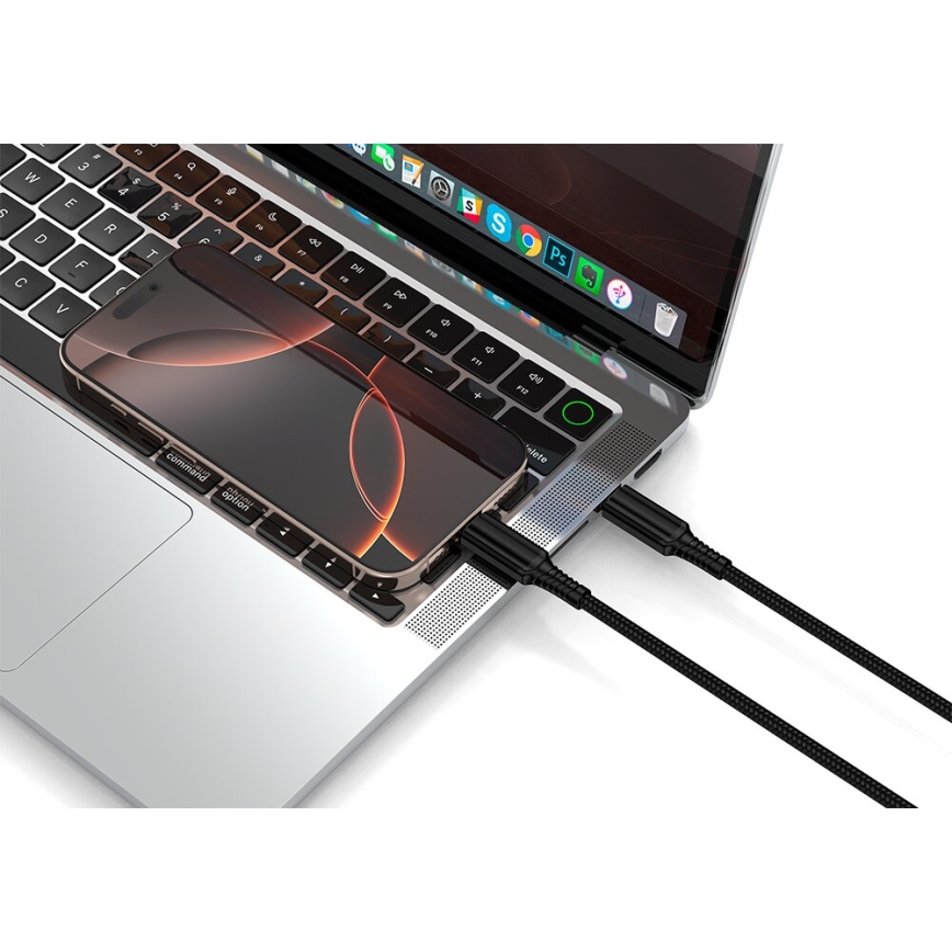 Winner Group - USB kábel USB-C / USB-C 240W 1m čierna