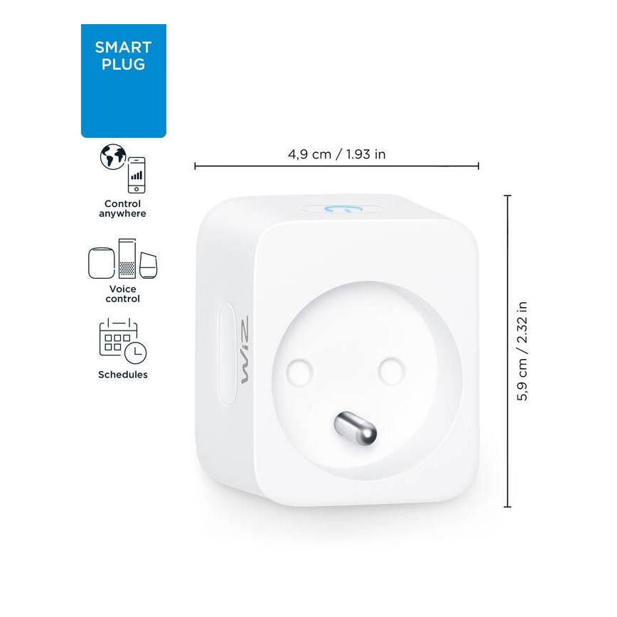 WiZ - Inteligentná zásuvka E 2300W Wi-Fi