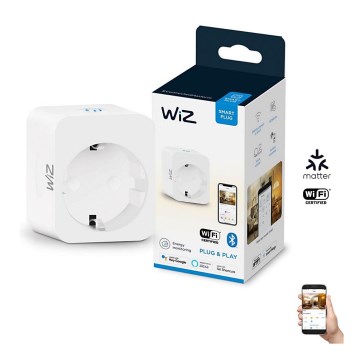 WiZ - Inteligentná zásuvka F 2300W + powermetr Wi-Fi SCHUKO