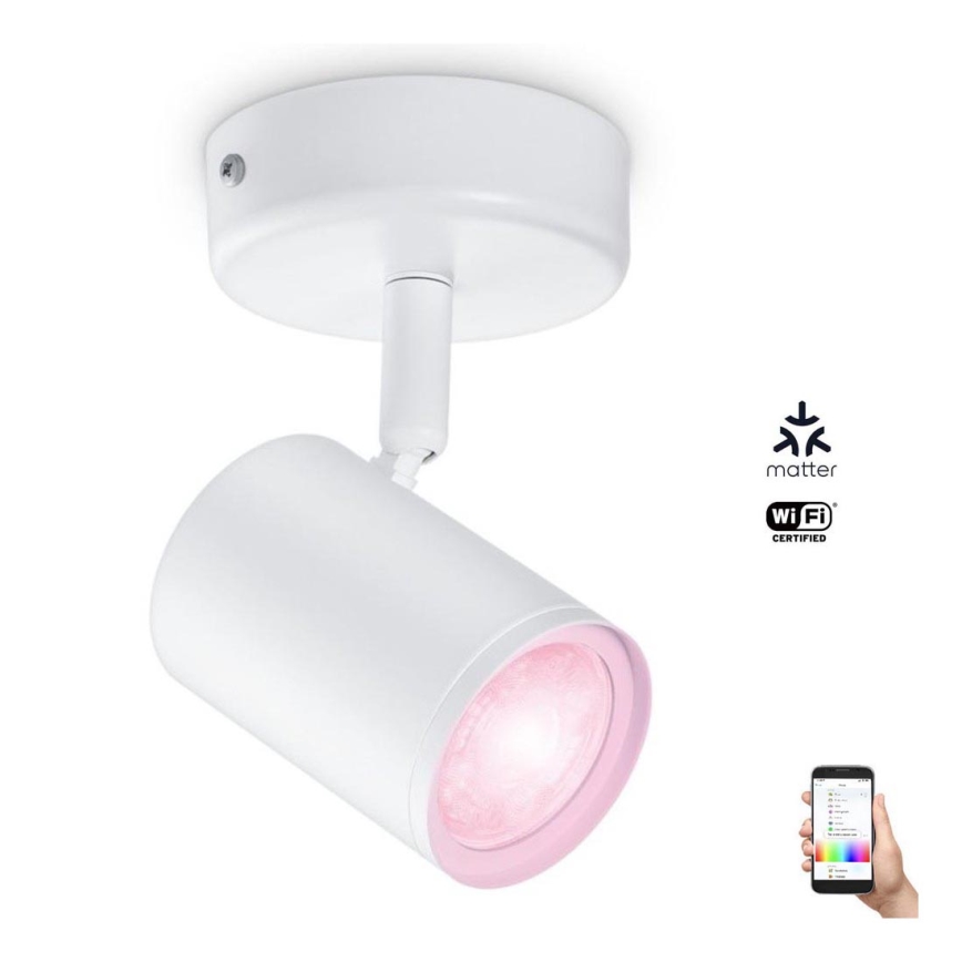 WiZ - LED RGBW Stmievateľné bodové svietidlo IMAGEO 1xGU10/4,9W/230V CRI 90 Wi-Fi biela