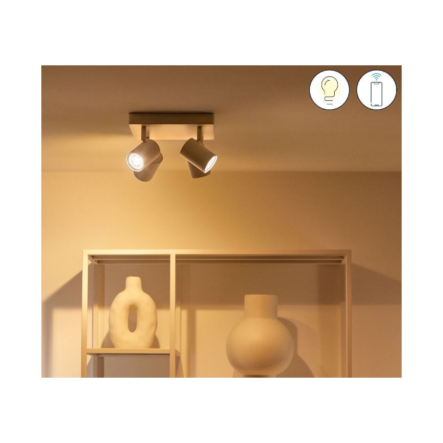 WiZ - LED RGBW Stmievateľné bodové svietidlo IMAGEO 4xGU10/4,9W/230V 2200-6500K Wi-Fi CRI 90 biela