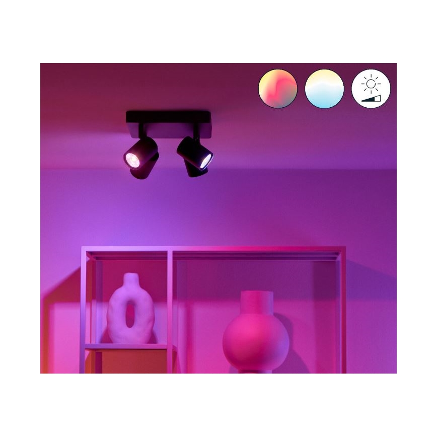 WiZ - LED RGBW Stmievateľné bodové svietidlo IMAGEO 4xGU10/4,9W/230V 2200-6500K Wi-Fi CRI 90 čierna