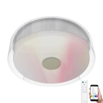WiZ - LED RGBW Stmievateľné kúpeľňové stropné svietidlo LUNAR LED/23W/230V IP23 Wi-Fi + diaľkové ovládanie