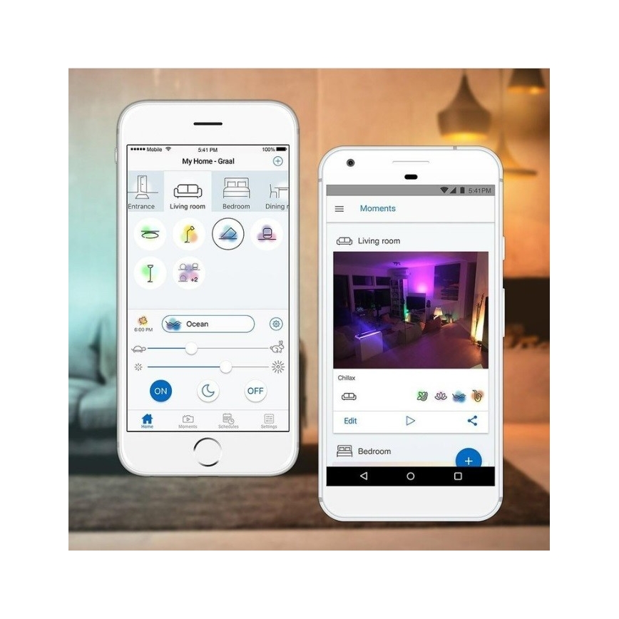 WiZ - LED RGBW Stmievateľné kúpeľňové stropné svietidlo LUNAR LED/23W/230V IP23 Wi-Fi + diaľkové ovládanie