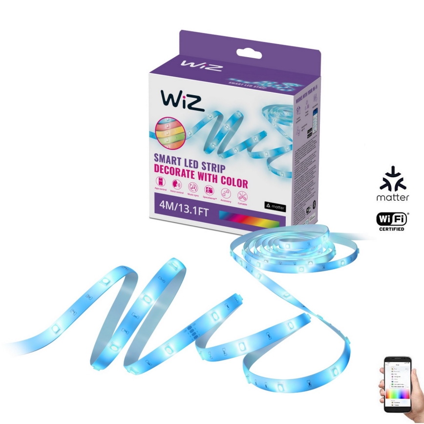 WiZ - LED RGBW Stmievateľný pásik 4m LED/6,5/230V 2700-6500K Wi-Fi