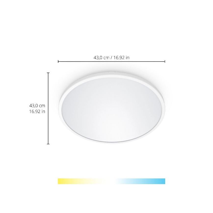WiZ - LED Stmievateľné stropné svietidlo SUPERSLIM LED/22W/230V 2700-6500K Wi-Fi biela